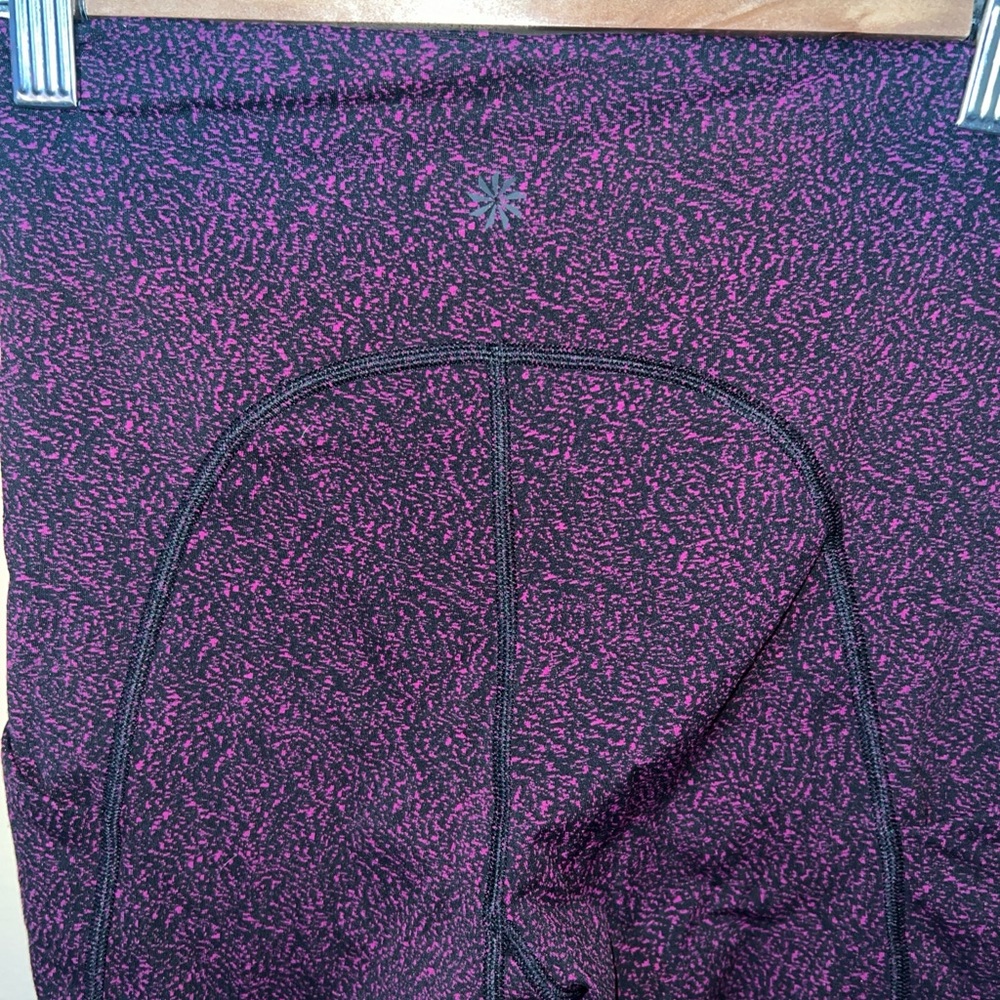 Athleta Ultimate Stash Textured 7/8 Tight size XL Purple black - Picture 9 of 9